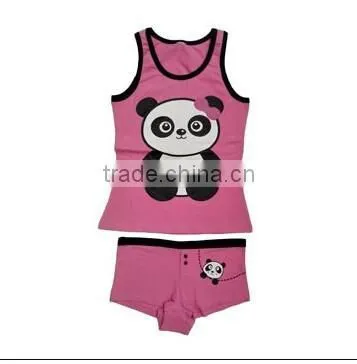 lovely baby girls 2pcs sets underwear little girls model top 100 cotton unerwear