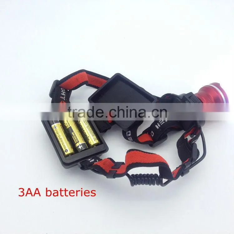 Poppas T85 xml-t6 10W 3AA battery operated zoom ultra bright headlamp