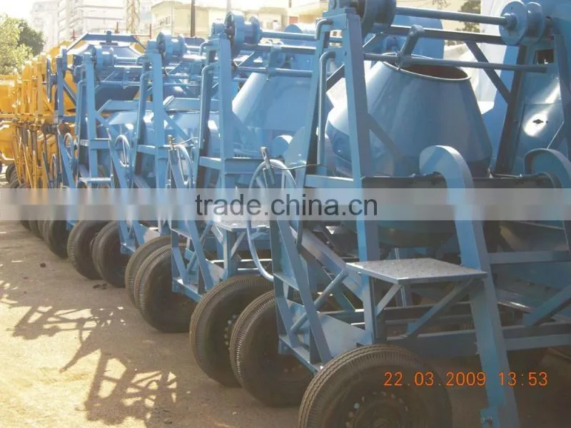 Tilt Drum Concrete Mixer with Mechanical Hopper