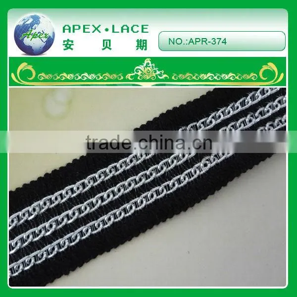 poyester tape with chain for garment
