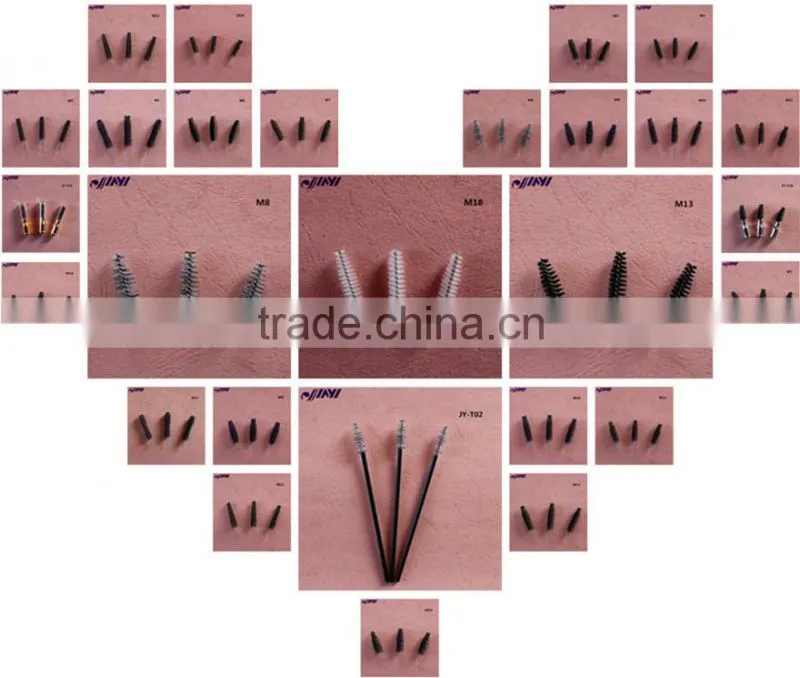 Makeup eyelash mascara brush steel PBT plastic Nylon Brush