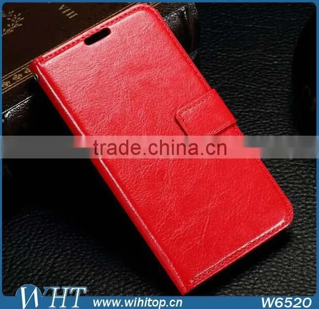 Crazy Horse Skin for Lumia 640 Flip Cover Case with Card Holder, for Nokia Lumia 640 Leather Case