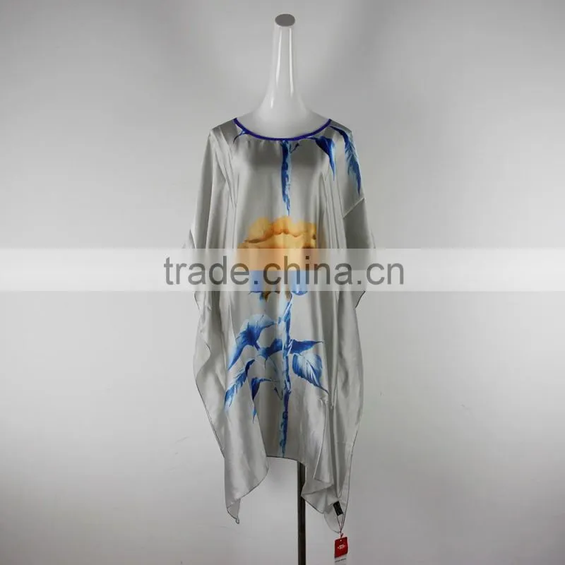 Wholesale plus size bat wing sleeve beach round Neck Mini Casual Dress