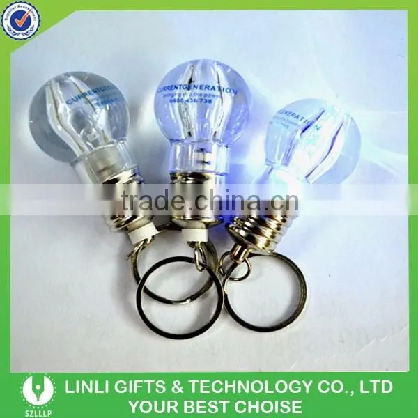 2016 Hot Sales Plastic Led Bulb Shape Key Chain