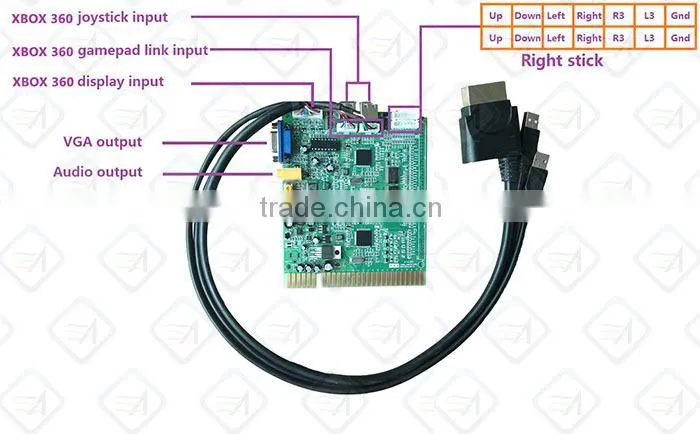 Coin Operated Arcade Machine Xbox 360 Controller PCB Boards