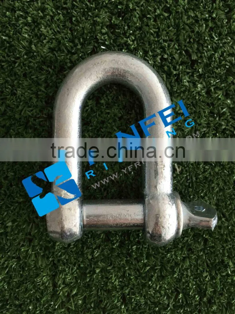 Factory Price Galvanized Screw Pin US Type Steel Drop Forged D Shackle
