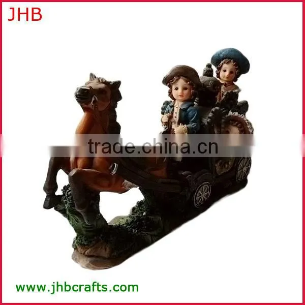 2014 new resin horse carriage for wedding souvenirs