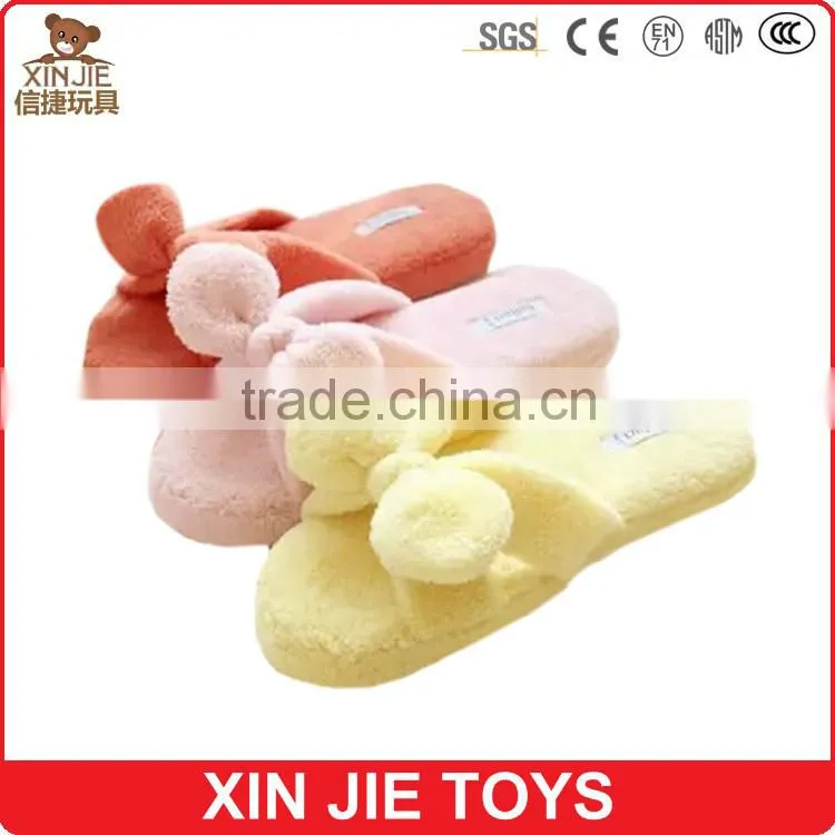 customize plush animal slipper good quality elephant plush slipper wholesale kids winter slipper
