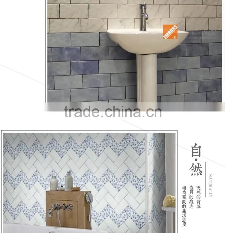 Hot sale 100*200mm glazed porcelain subway tile rustic kitchen floor tile