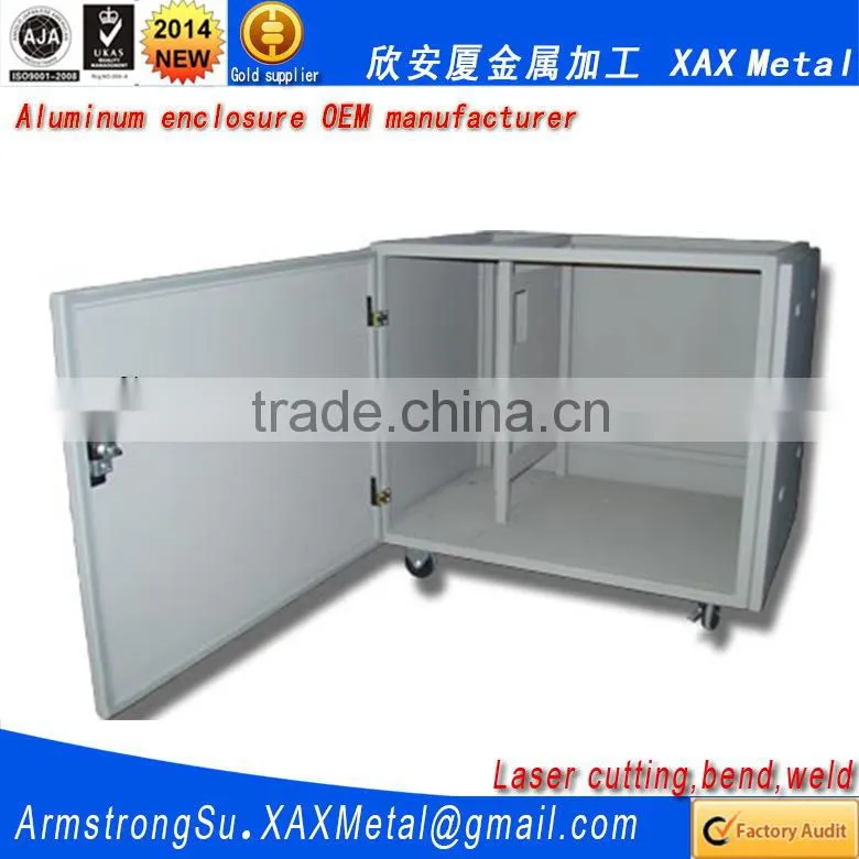 XAX27Alu OEM ODM customized laser cut bend weld plate aluminum network switch case