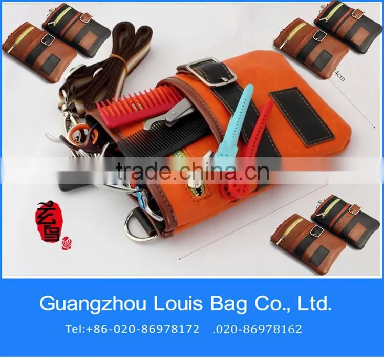 2015 factory barber carry bag,leather baber carry bag,genuine leather barber bag