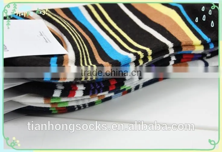 Men Crew Socks new striped design soft -fit hot selling socks Cotton