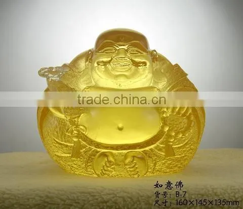 Factory Wholesale Crystal/ Western Transparent Jade Buddha Statue