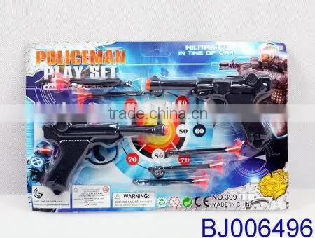 Happy kid toy cool cheap plastic toy police gun play set