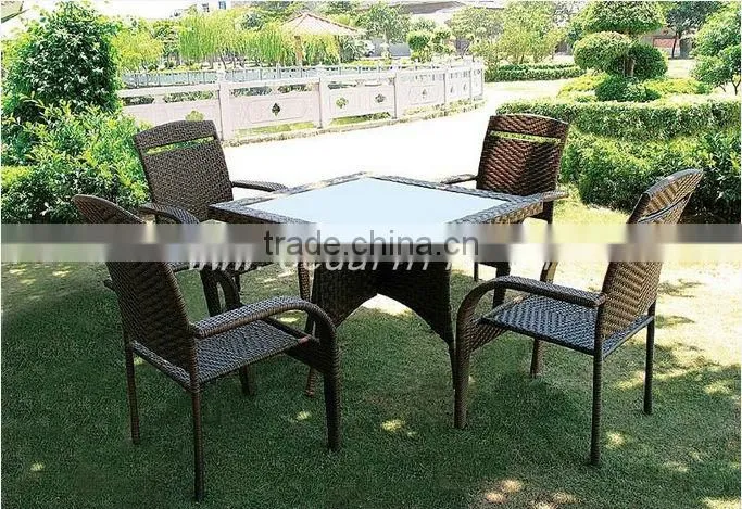 2014 New outdoor weave furniture dining set ,coffee set