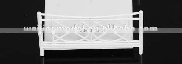 Building model materials, model bedroom furniture, architectural plastic model bed for scale 1/20