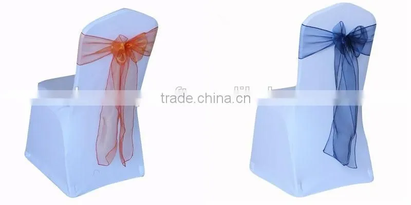 Colorful organza spandex chair sashes for wedding party hotel wholesale