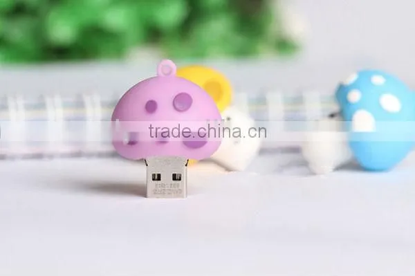 The 3D fashion mini mushroom design silicone USB cover