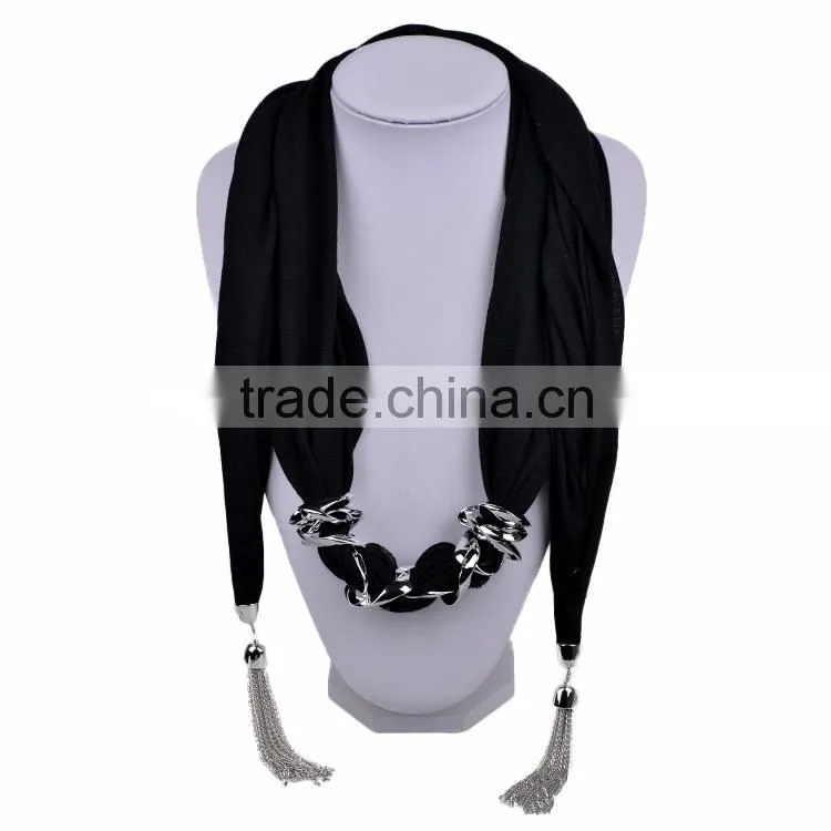 2016 new ideas women pendant scarf jewelry