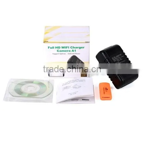 Full HD 1080P Motion Detection Wifi Charger Camera A1 ,Wifi Power Adatper Power Supply IP Camera