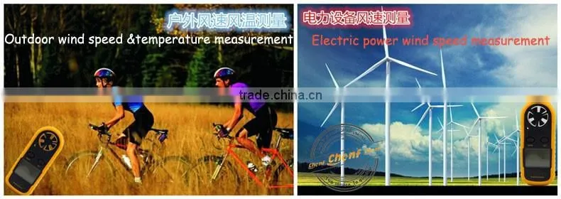 CE Approval Digital Anemometer with Temperature and Humidity Pocket Size CF816