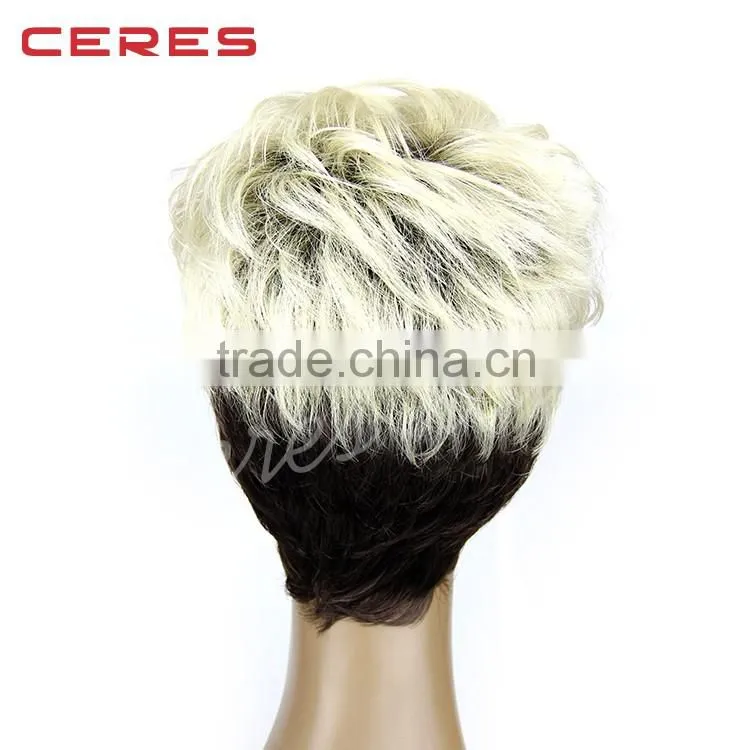 Japanese fiber blond 613 Synthetic wig full lace wig top quality fashion style Italian wave