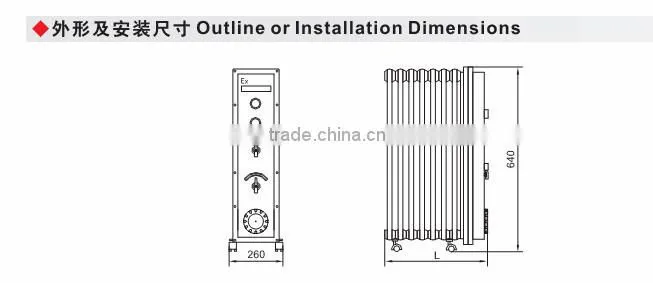 BDR51 Free standing electric oil heater IIB with lowest price