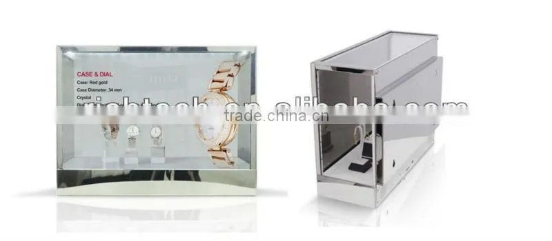 Richtech transparent LCD glass display cabinet with video advertising