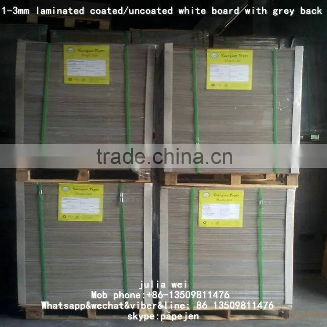 Duplex paper 1.2mm grey back & one side coated duplex board