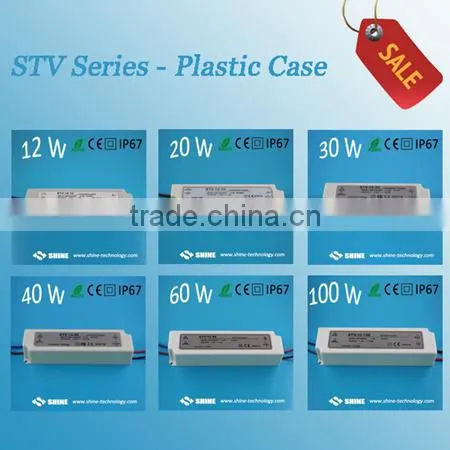 High quality 12 volts 5 amp 60 watt waterproof led power source, led strip power supply transformer
