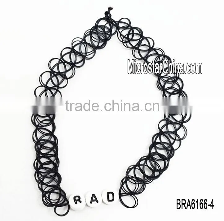 IN STOCK Vintage Silver Black Real Leather Cord Charm Simple Choker Necklace