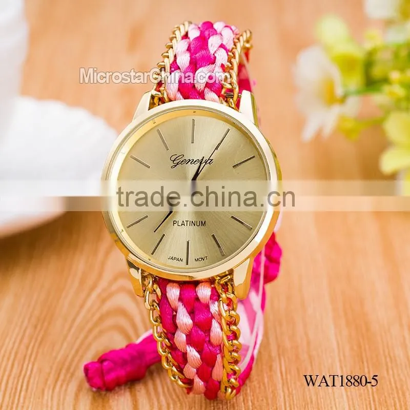 Elastic knitting watch chain casual watch price