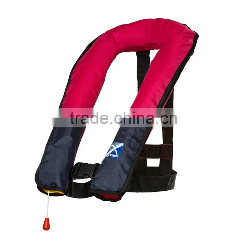 CE approved manual neck inflatable lifejacket swim vest 150N