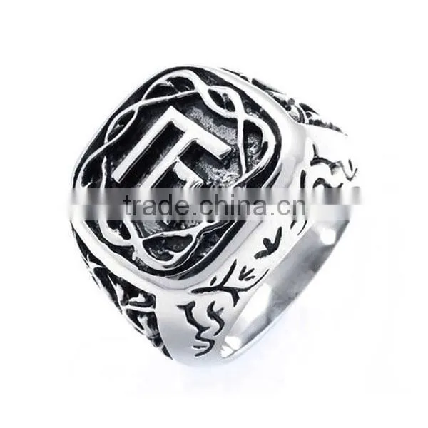 Pink zircon stone stainless steel highpolished jewelry diamond wedding rings pair wedding ring 2014 wedding ring (LR9372)