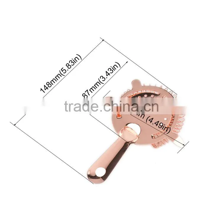 4 prong copper plated bar utensils