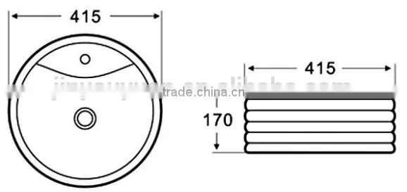 Y132 Washing Basins; New Model DIY Market Porcelain Drop in Wash Basins