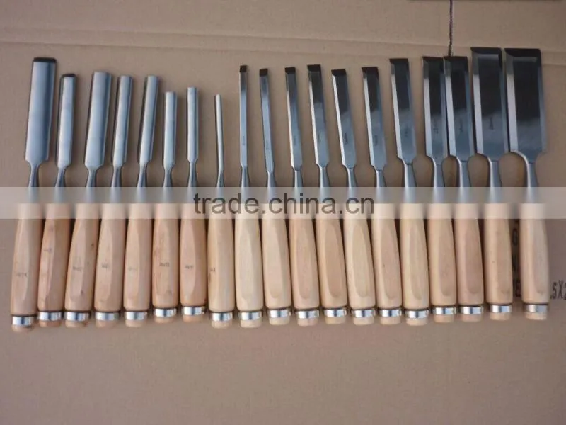 wooden handle half round chisel