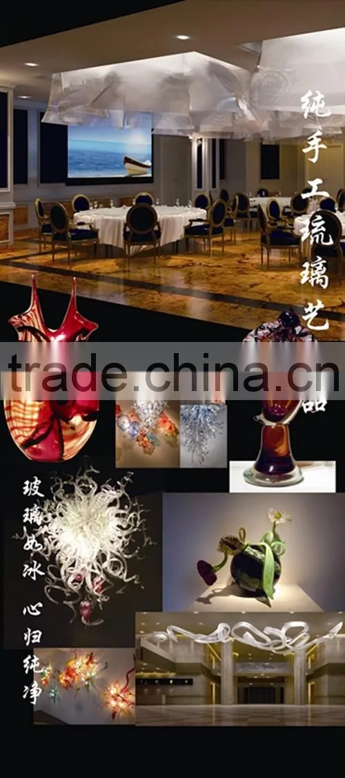 hand blown glass chandelier decoration XO150623 Murano glass chandelier chihuly style glass chandelier