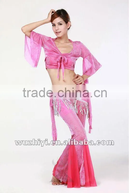 Affordable new hot selling shinning belly capelet | sexy sequin rose belly dance top (SZ006)