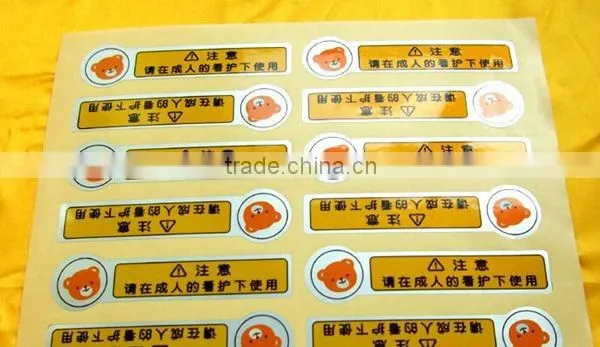 any shape made long hold time adhesive sticker lable printing