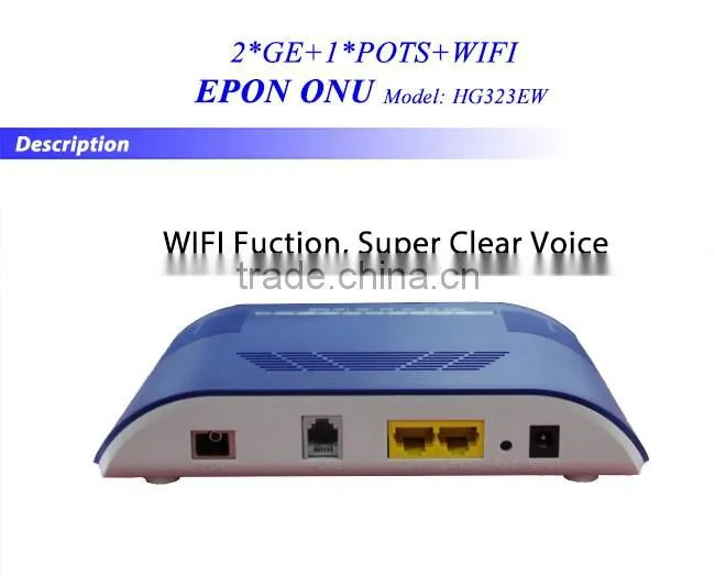 2GE+1POTS+WIFI EPON ONU Support CTC OAM 2.0 and 2.1