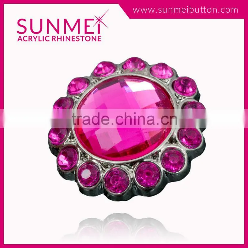 Taiwan Eco Products Colored Rhinestone Shirt Pearl Button with Shank