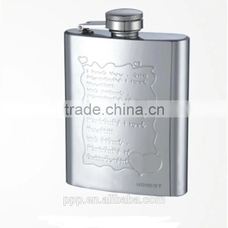 Antique embossed hip flask/ jameson hip flask/ luxury mini flask