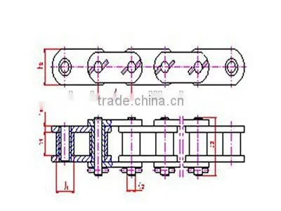 Heavy Duty Straight Plate Transmission Roller Chain
