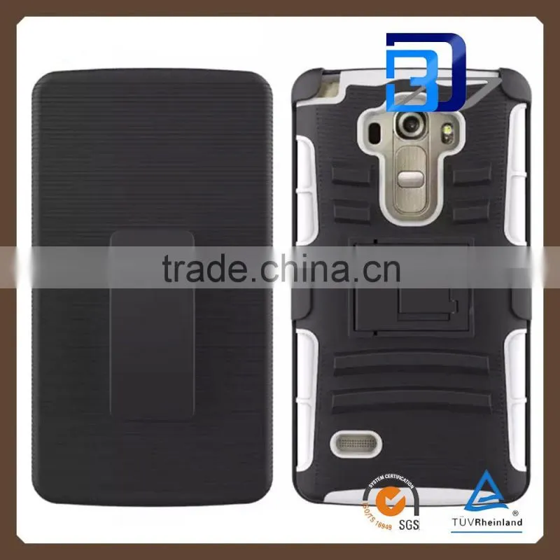 Best Quality Combo Heavy Duty Hybrid Rugged Rubber belt case Armor Case For LG G4 Vista factory price