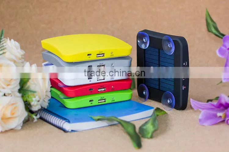 New product Promotional 5000mah solar power bank for smartphone