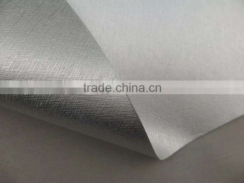 Two sided silver metallic foil paper rolls gold/ silver foil wrapping paper