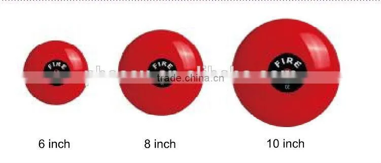 6" Inch 24 Volt DC Red Fire/Security Alarm Bell