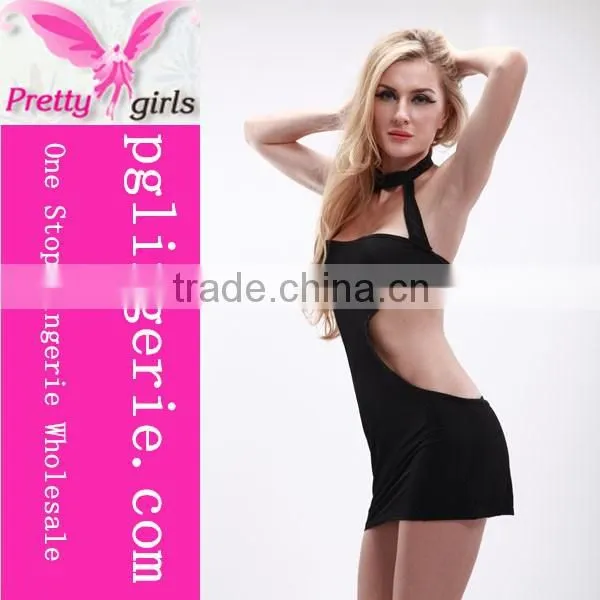 cheap sexy black babydoll lingerie set for women