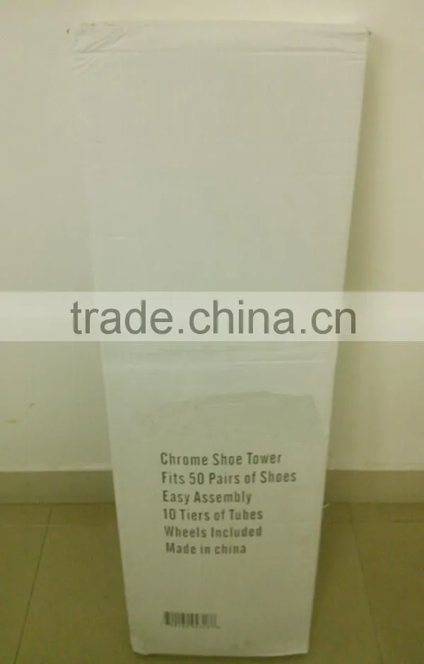 China Factory Chrome Finish Floating 10 Tiers Shoe Display Rack/Tower